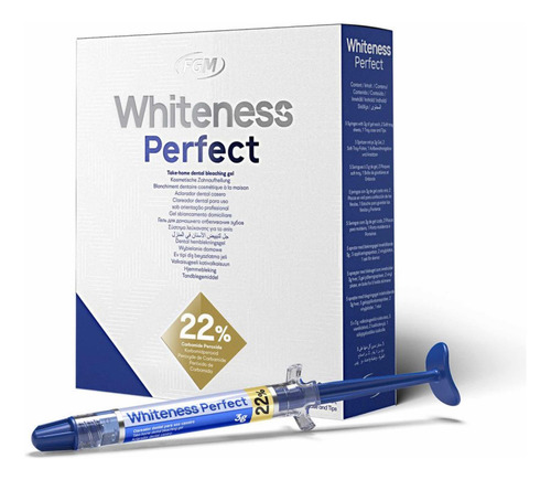 4 seringas de clareamento dental Whiteness Perfect 22