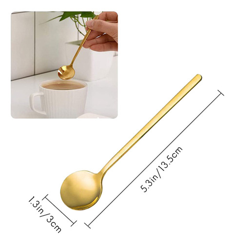 Cucharas De Café Expreso De Acero Inoxidable Para Café, 10 U