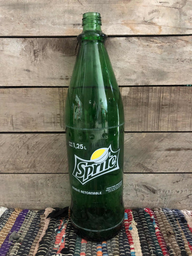 Antigua Botella Sprite Vidrio Vacía 1.25 L (Usado)