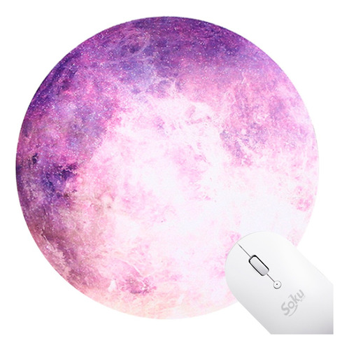 Tapete Para Ratón Estampados Mapa Luna Calidad Color Luna Rosa