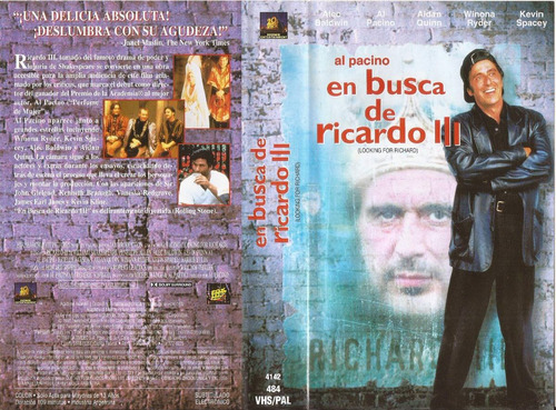 En Busca De Ricardo Iii Vhs Al Pacino Alec Baldwin