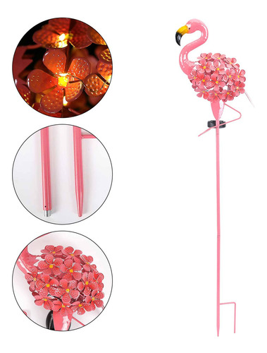 Luces Solares De Flamenco Para Jardín, Adorno Para