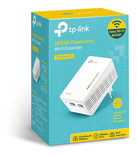 Extensor Powerline Wifi Av600 A 300 Mbps Tl-wpa4220 