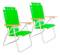 Comprar Combo X 2 Reposeras Plegables Descansar 5 Pos. Caño Acero