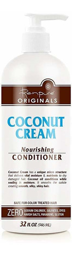 Renpure Crema De Coco Acondicionador Nutritivo, De 32 Onzas