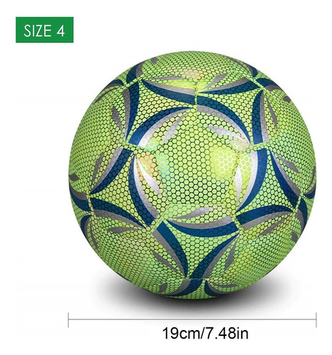 Fútbol Luminoso Tamaño 4, Deslumbrante Que Brilla En La Oscu
