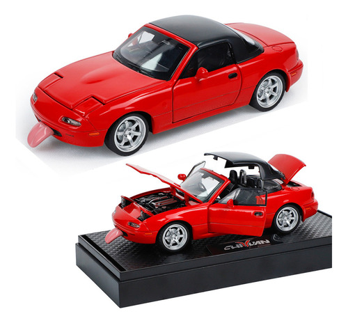 Mazda Mx-5 Miniatura Metal Coche Con Base De Expositora 1/32