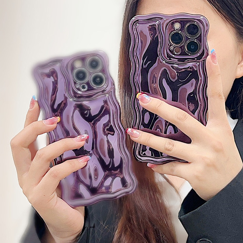 Ipxr - Capa Texturizada Banhada Wave Edge Para iPhone 15 Pro