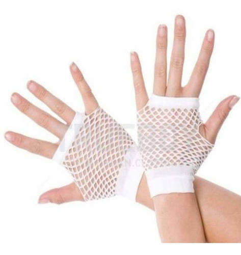 Combo Guantes De Red Miton Dama Retro Sexy Blancos X 30u.