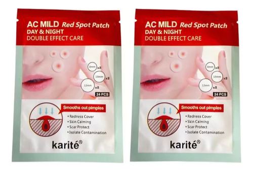 Parches Antiacne X24 Karite Puntos Negros Calma Dia/noche Todo Tipo De Piel Día/noche