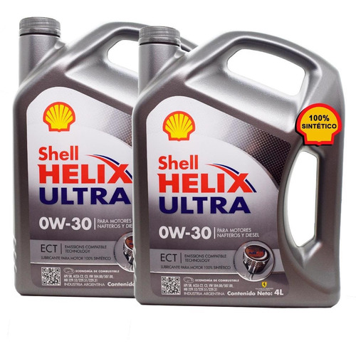 Kit Aceite Shell Helix Ultra Av-l 5w30 Vw Amarok V6 X 8 Lts