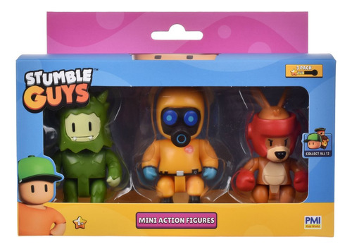Pack 3 Figuras 8 Cms Articuladas Stumble Guys - Hazmat Nbc