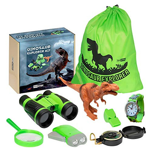 Kit De Explorador De Dinosaurios Niños Y Niñas Binocu...