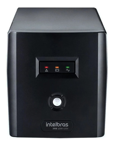 Imagem 1 de 3 de No break Intelbras XNB 1200 1200VA entrada e saída de 120V preto