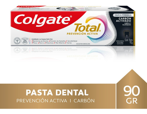 Pasta Dental Colgate Total 12 Carbón Activado 90 G