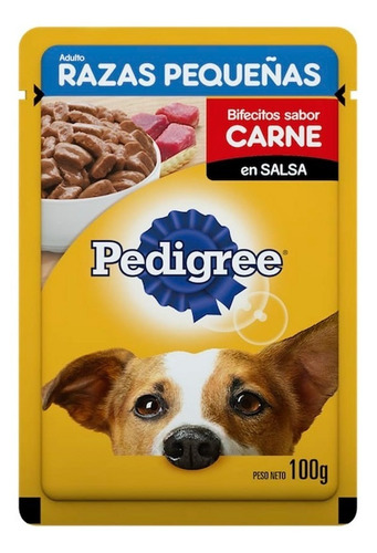 Sobre Pedigree Razas Pequeñas Carne 100gr - Pack 36 Un
