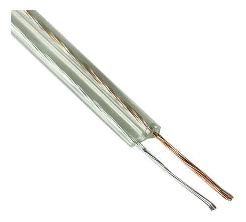 Imagen 2 de 3 de Cable Paralelo Multifilar Transparente 2x24 Awg Rollo 100mts