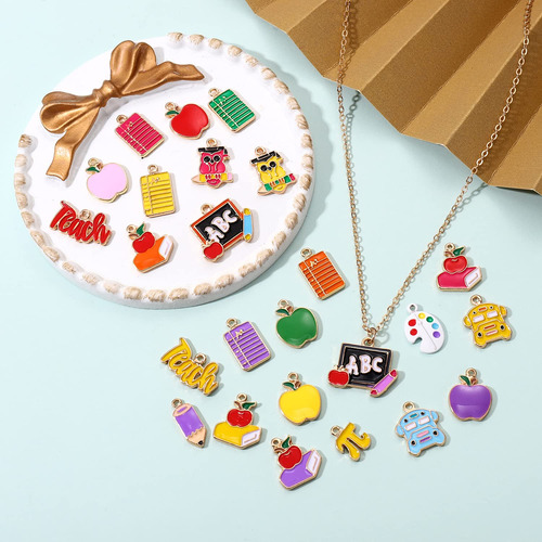 Teacher Charms Cealxheny, 35 Unidades, Esmaltados Para Hacer