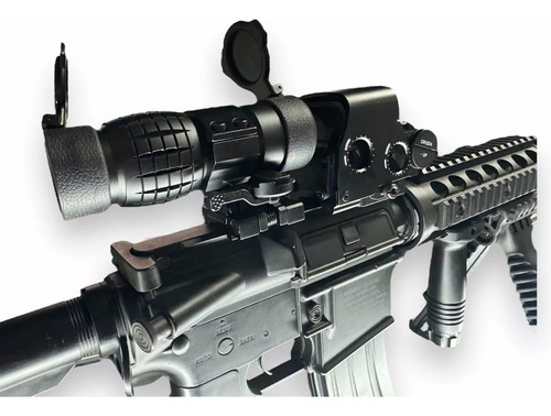 Kit Magnificador 3x + Mira Holografica 558 Rifle Caza Tactic