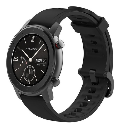 Imagen 1 de 1 de Smartwatch Amazfit Fashion GTR Lite 1.39" caja 47mm de  aluminio, malla  black de  silicona A1922