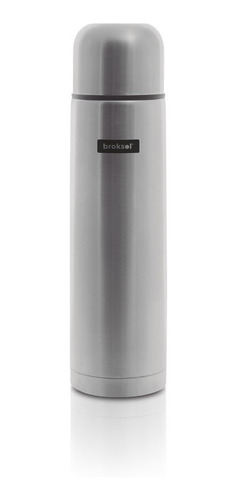 Termo Acero Inoxidable Broksol 1 Lts C/tapon Cebador Brogas