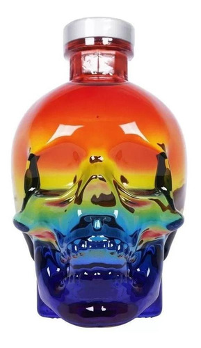 Vodka Crystal Head Colorida Bone Bottle 750 Ml Edição Lim
