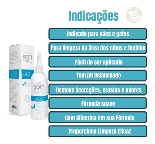 Lagrima Acida Em Bulldog,  Loção Eye Clean Up Soft Care 