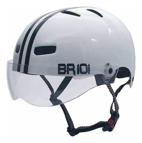 Capacete Br 101 Urbano Profissional Branco Vision Cristal G