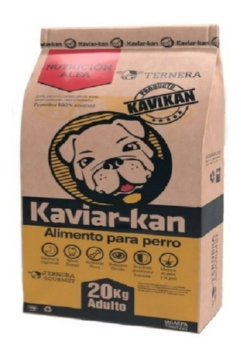 Alimento Croqueta Kaviar-kan Ternera 20 Kg 