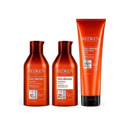 Redken Frizz Dismiss Shampoo + Acondicionador + Rebel Tame