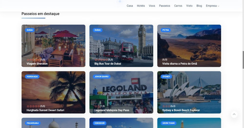 Sistema Para Reserva De Passeios, Hotéis, Voos, Carros