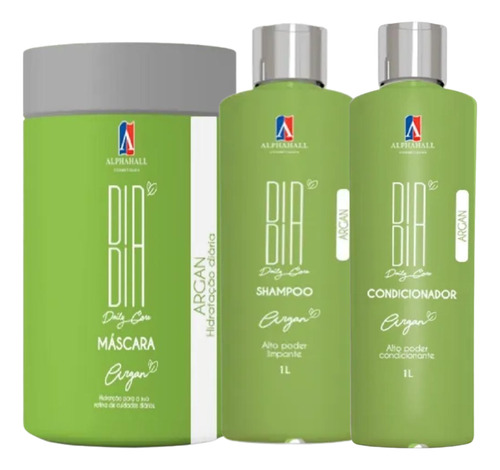 Shampoo Condicionador 1 Litro Hidratação Argan Dia A Dia 1kg