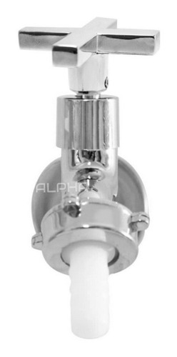 Torneira Para Tanque E Jardim Alavanca C-22 Metal Cr ¼ Volta Cor Prateado