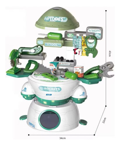 Set De Herramientas Para Niños 30 Piezas Rocket Cod 2418