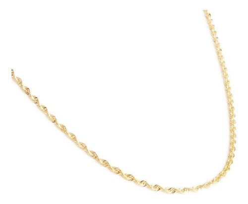 Cadena Collar Torsal 3.5mm 60cm Oro Italiano Hueco 10k Color Dorado