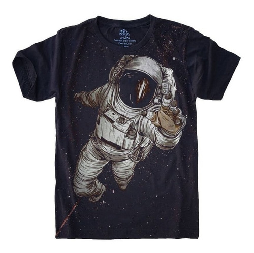 Camiseta Plus Size Astronauta Universo