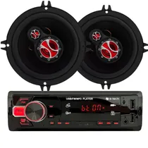 Comprar Kit Som Automotivo Radio Light E-tech + Par Alto Falante Foxer 6 Polegadas 120 Rms Tnt Full