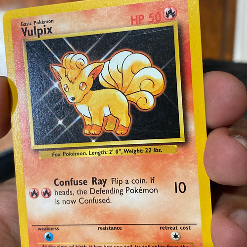Lp Vulpix Base Set 1999 Vintage Cartas Pokemon Tcg Vulpix Base Set 1999 Inglés (Usado)