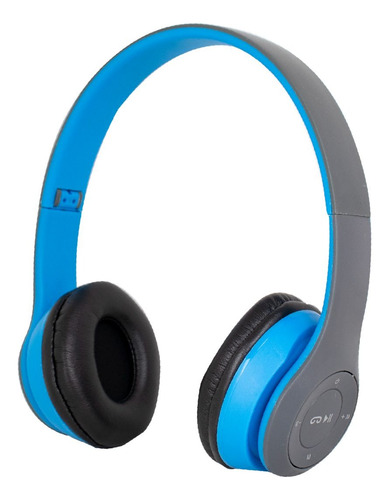 Vincha Auricular Bluetooth P47 Sd Fm Azul