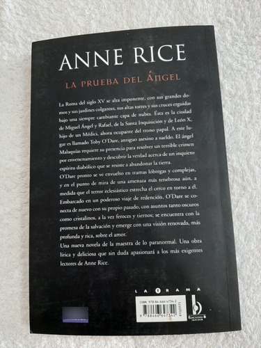 Libro La Prueba Del Angel- Anne Rice - Usado (Usado)