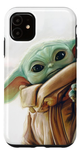 Funda Blanca Para iPhone 11 Star Wars The Mandalorian Grogu