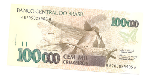 Cédula 100 Mil Cruzeiros 1993 - Beija Flor
