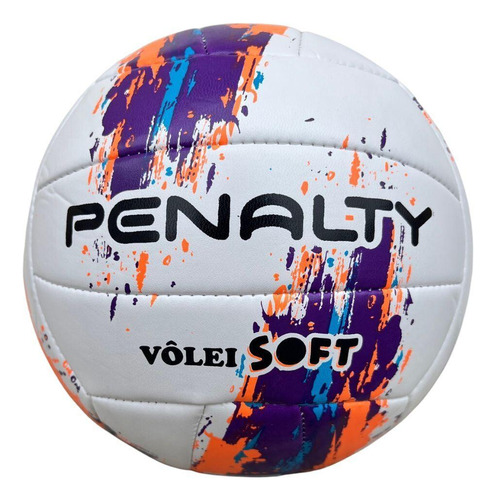 Bola De Vôlei Penalty Soft Xxiii Branco E Laranja 290-310g