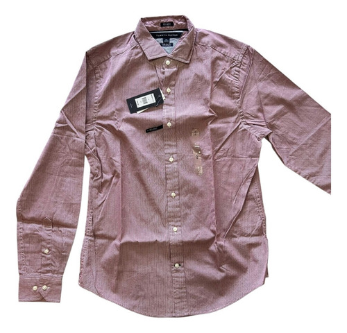 Camisa Tommy Hilfiger Color Rojo Manga Larga Talla S