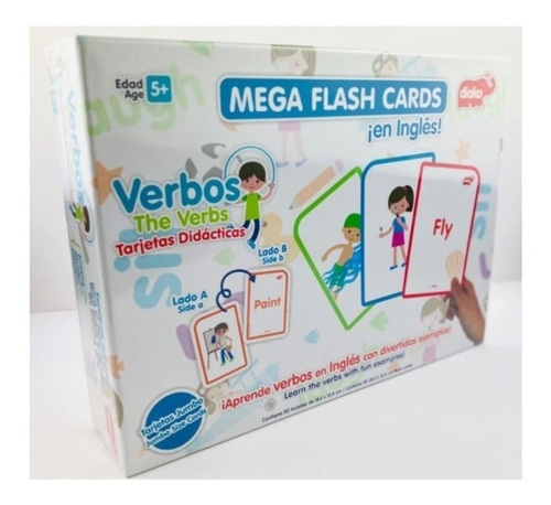 Mega Flash Cards Verbos Ingles Y Español Didactico