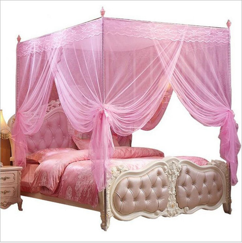 Nattey Cortina Para Cama De 4 esquinas, Diseno De Princesa