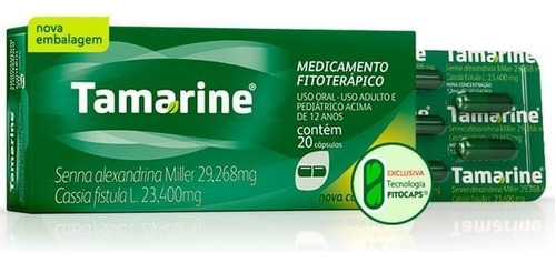 Tamarine 12mg 20 Cápsulas Sabor Without flavor