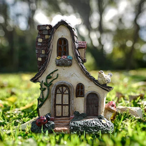 Mini Estatua Figurita Miniatura Paisaje Hadas Jardín Casa