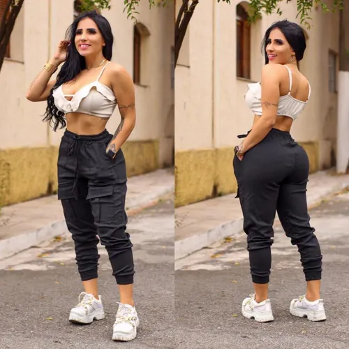 Calça bengaline com laço 2025