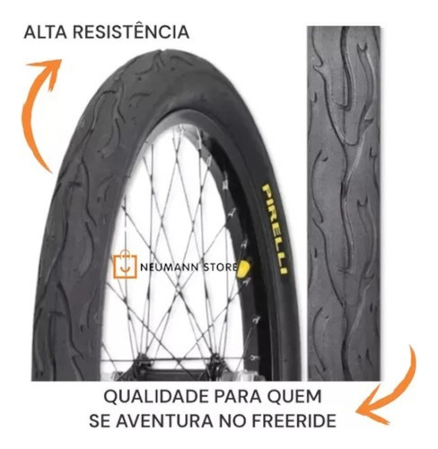 Par Pneu Pirelli Tornado Beta 26x2.125 Flame Balão 2 Câmaras